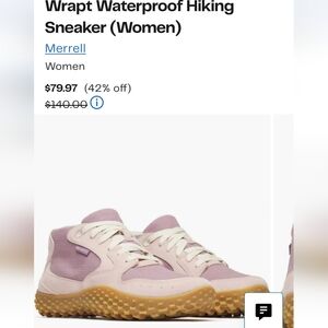 Merrell Wrapt Waterproof Hiking Sneaker 9.5 M